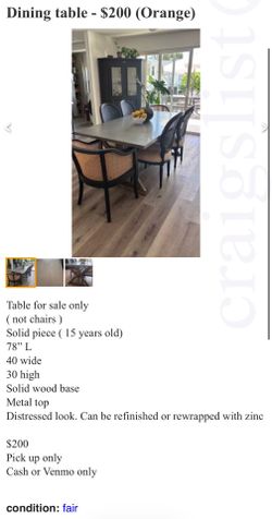 Dining table