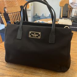 Kate Spade New York Black Satchel Purse In Very Clean Inside & Out, Has Bit Of Wear On Handles