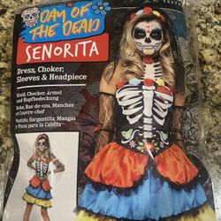 Woman Costume - Dia de Los Muertos Size M