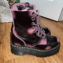 Dr. Martens Pink Platform Boots US 8 W
