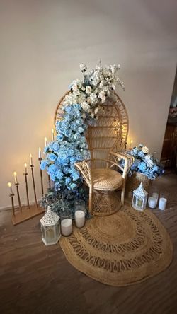Chair peacock flowers!!