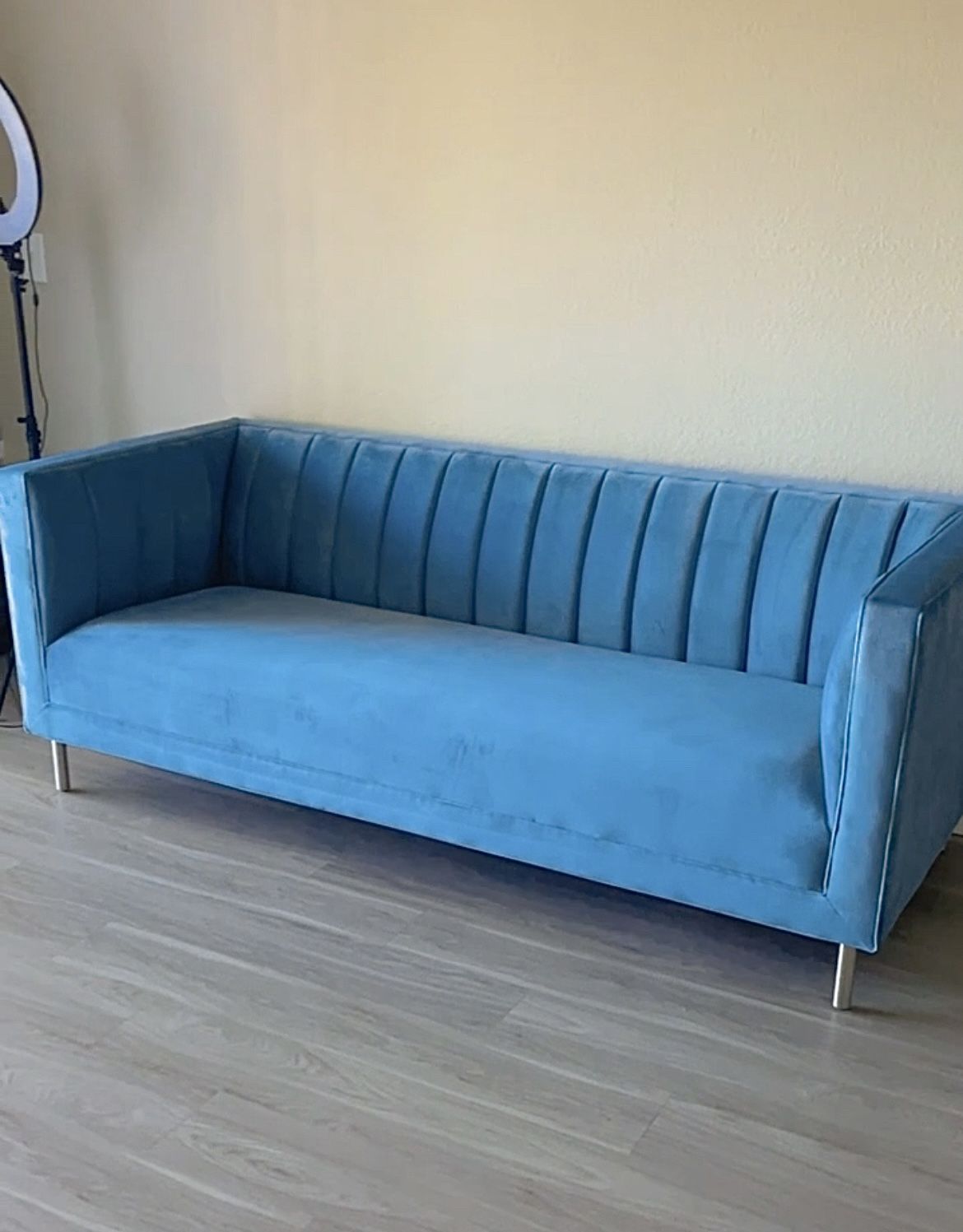 Suede Sofa Modern Couch