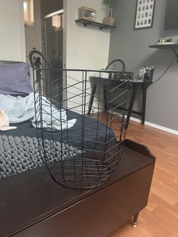 Basket For Throw Blankets