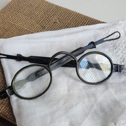 Antique Scheidig Steel Frame Spectacles Eyeglasses with Adjustable Arms