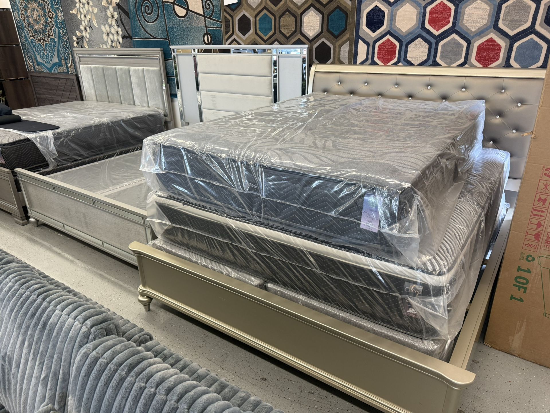 Furniture, Mattress, Box, Spring Bunk, Bed, Bedframe, Queen, King, Full Twin