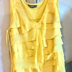 Alfani Yellow Shirt Dress