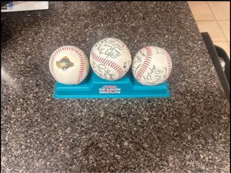 Cleveland Indians Commemorative World Series Baseballs 9 Total