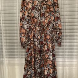 SHEIN Size S Floral Long Sleeve Dress