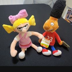 New With Tag! Hey Arnold! Helga And Gerald Plushies By Just Play