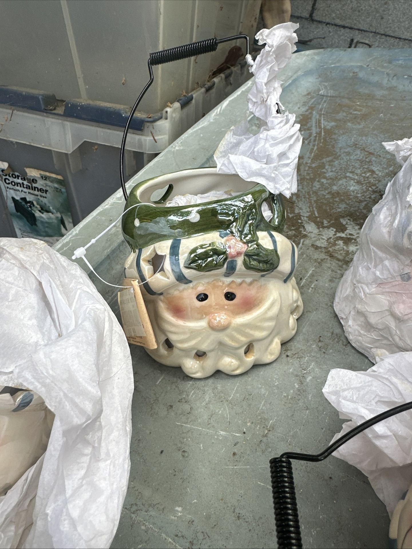 Crazy Mountain Christmas Ceramic Candle Holder