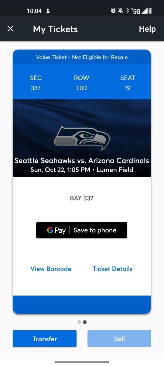 Seahawks Vs Cardinals Tickets
