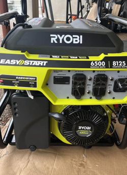 RYOBI 6,500-Watt Gasoline Powered Portable Generator with CO Shutdown Sensor 2.0k