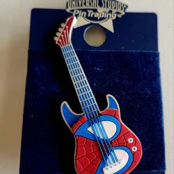 Marvel Spiderman Guitar Disney Universal Studios Pin LE 500 New Card Collectible