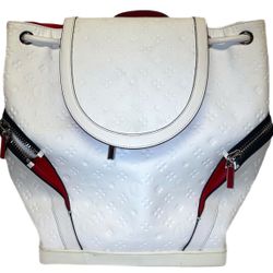 Christian Louboutin Explorafunk Leather Calf Medium Snow White Backpack Bag Mens Women’s NO Louis Vuitton Jordan Balenciaga Rolex Cartier Armani Gucci