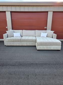 Sandstone Beige 2pc sectional Sofa / Free Delivery