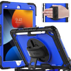 Timecity Case for iPad 9th/ 8th/ 7th Generation 10.2 inch (Case for iPad 9/8/ 7 Gen): with Strong Protection, Screen Protector, Hand/ Rotating Stand, 