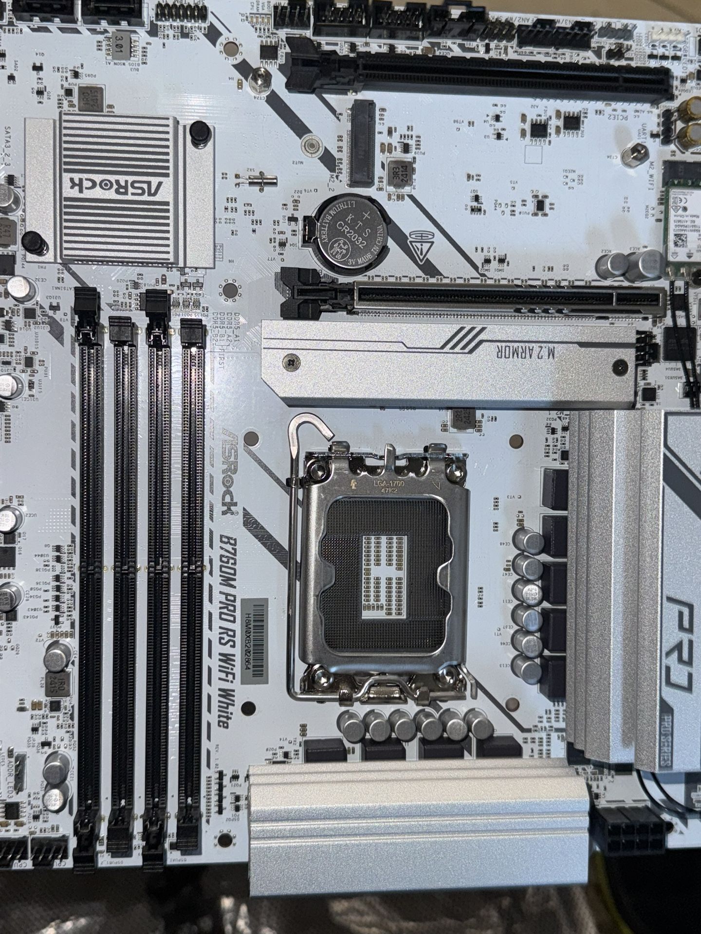 ASRock PRO B760 PRO RS WiFi Intel Motherboard - White