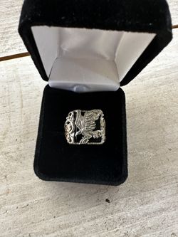 Size 9 Ring Silver And Gold 