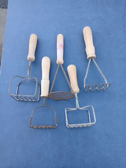 Vintage Wire Potato Masher Lot of 5