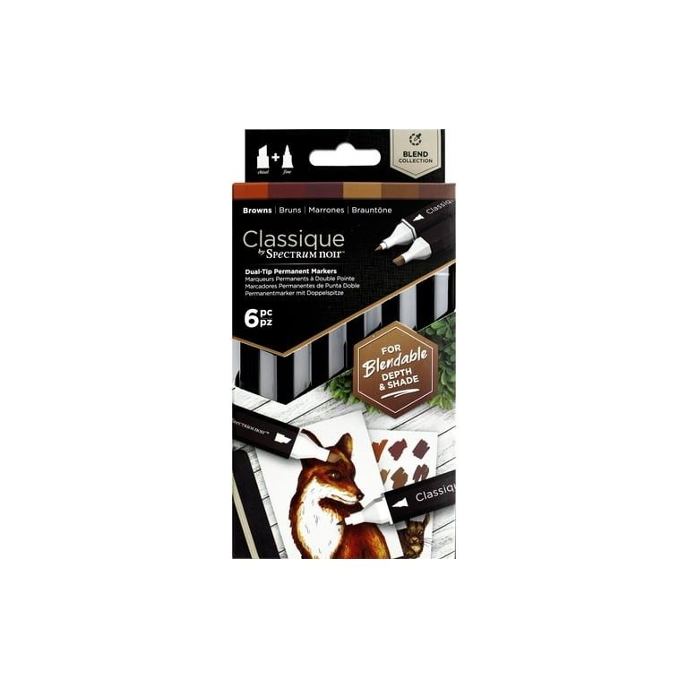 Spectrum Noir Classique Alcohol Markers 6/Pkg-Browns