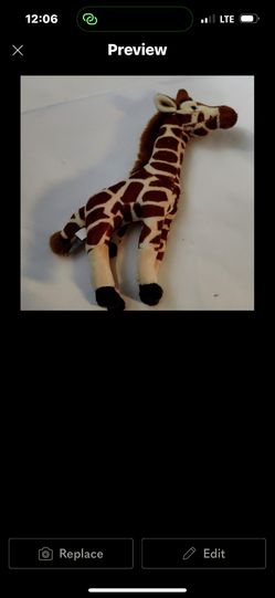FAO Schwarz 11" Safari Giraffe Plush Stuffed Animal Toy Lovey