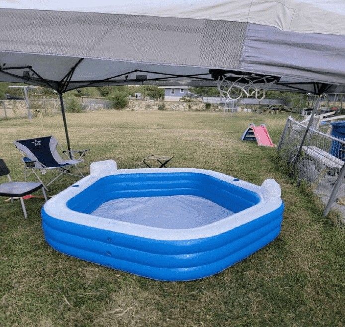 Kids' Splash Pool Great for Water Play All Summer Long seem paper