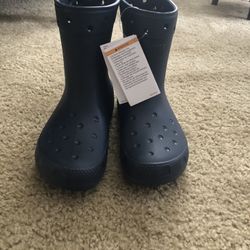 Brand New Blue Classic Crocs Rubber Rain Boots Unisex