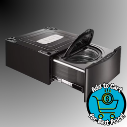 LG Sidekick 1-cu ft 27-in Black Steel Pedestal Washer