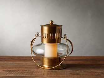 Arhaus Camp Round Lantern / Outdoor Table Lamp (Arhaus) (x2)