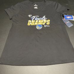 Golden State Warriors Fanatics 2022 NBA Finals Champions T-shirt w/Signatures LG