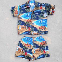 Hawaiian Toddler Shirt with Shorts 12 M
