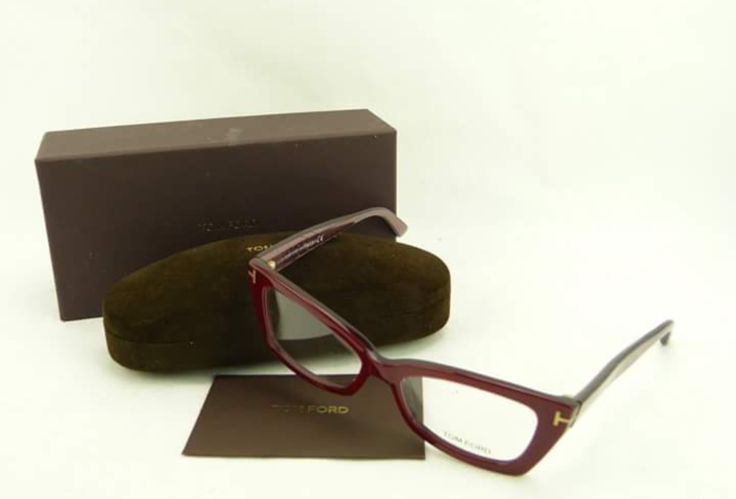 NEW TOM FORD TF 5363 071 BURGUNDY EYEGLASSES
