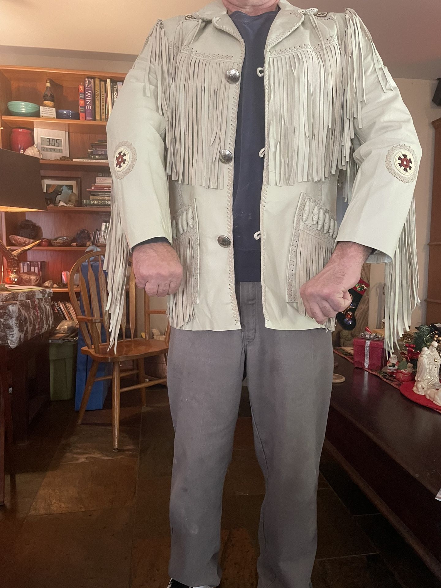 New Scully Leather Western fringe Men’s Jacket