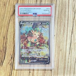 PSA 10 Leafeon V SR 071 Eevee Heroes Korean Pokemon Full Art