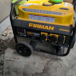 Firman  4550 /3650  Gas Generator 