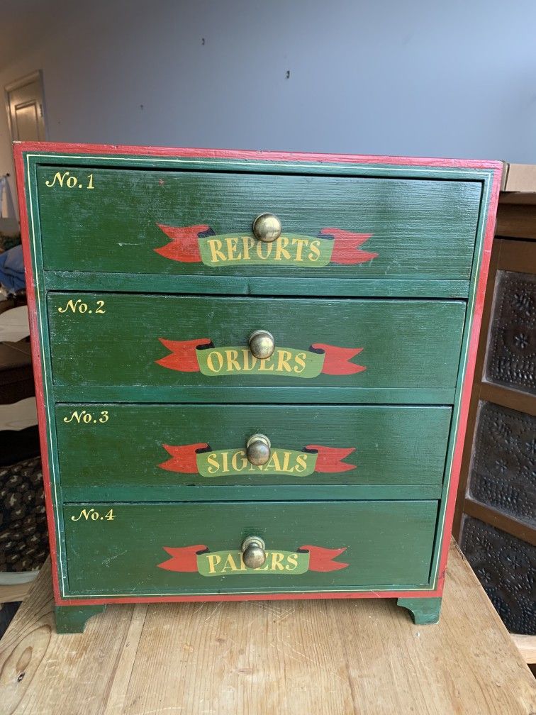 1900's Vintage Hand Painted Dresser