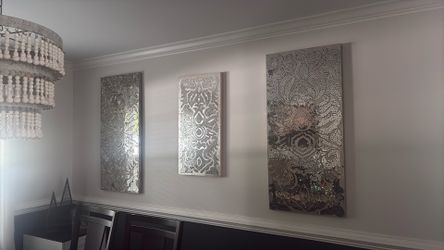 Set of 3 pier 1 mirror mosaic wall art