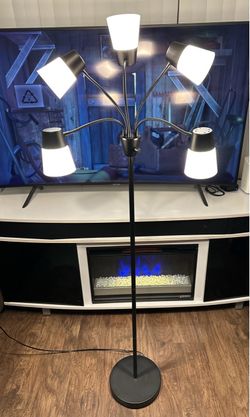 Brightech Medusa Modern LED Floor Lamp – Multi Head Floor Lamp for Living Rooms & Offices – Tall Lam