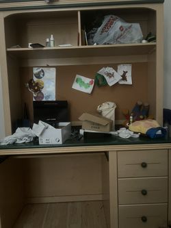 Headboard, Desk And Dresser 