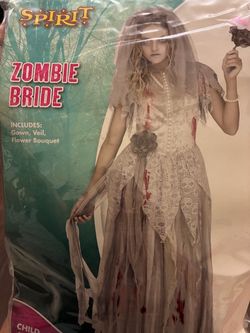 Like New child 14-16 Zombie Bride Costume