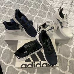 3 PAIRS OF ADIDAS SNEAKERS SIZE 11 1/2 BRAND NEW. $30 EACH. 