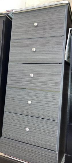 Slim 5  Drawer  grey