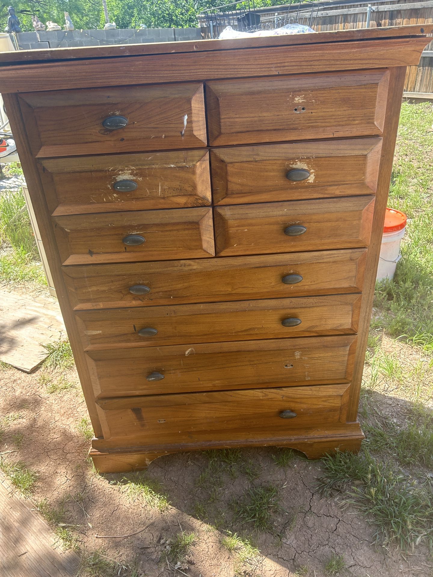 Neat old chest  It is wood and all drawers work as they should  No holds cross posted I accept cash, Venmo and PayPal pmts 