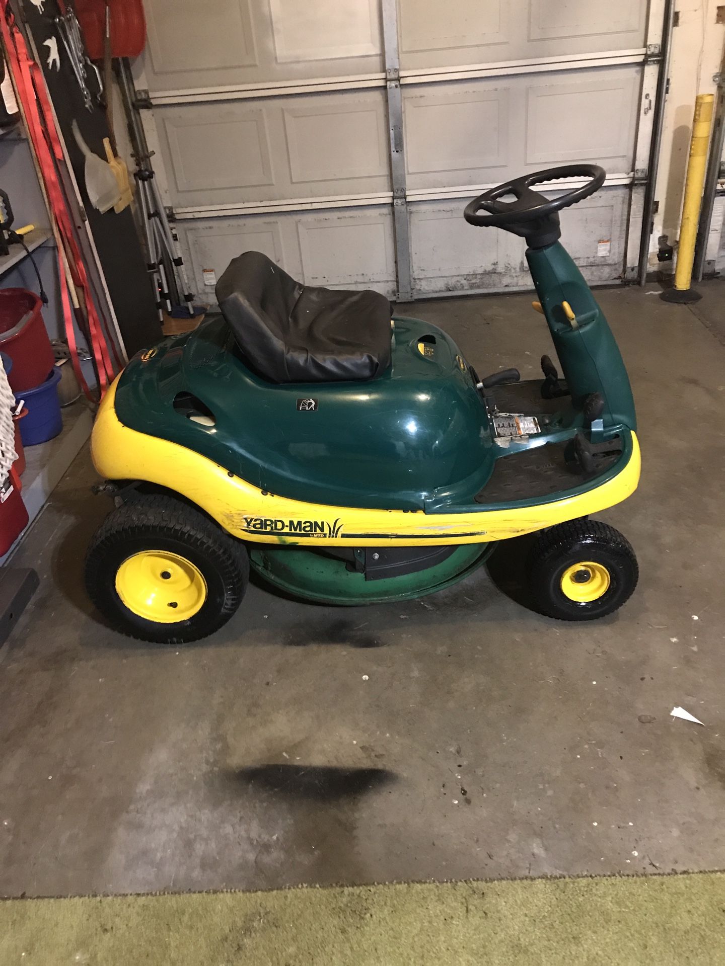 Yard man yard bug riding mower , fresh engine rebuild. for Sale in Wood