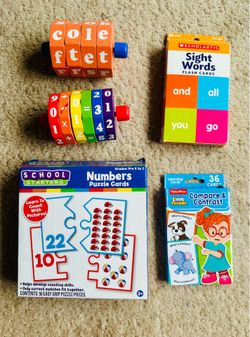 Educational Toy & Flash Card Bundle (5-Piece Learning Set)