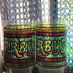ARBYS STAINED GLASSES SET