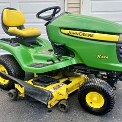 John Deere X324 4 Wheel Steer Lawn Tractor Dealer Purchased 