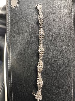 Chrome Heart Floral Cross Bracelet