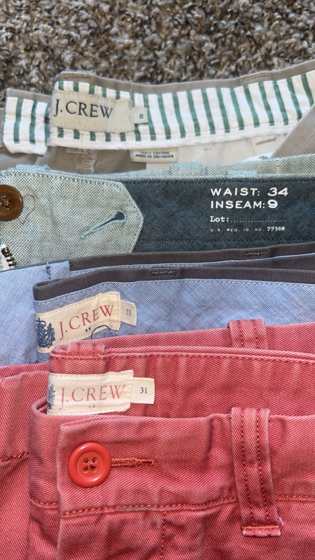 J. Crew Men’s Shorts $5 Each!