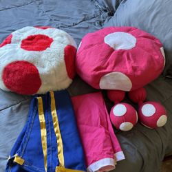 Super Mario Toad & Toadette Costume